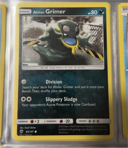 2017 Pokemon TCG Burning Shadows #83 Alolan Grimer — front