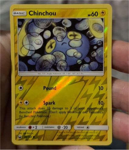 2017 Pokemon Sun & Moon Celestial Storm #49 Chinchou — front