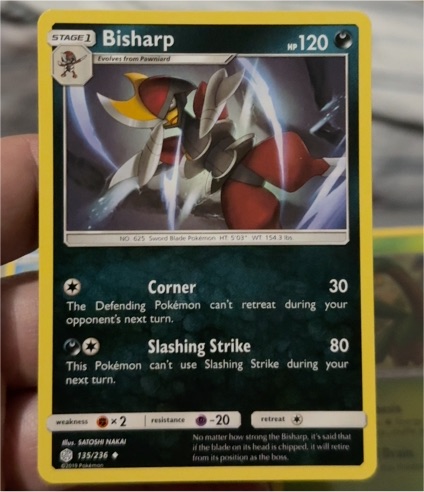 2019 Pokémon Sun & Moon Cosmic Eclipse #135 Bisharp — front