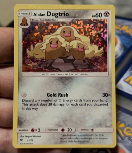 2019 Pokémon McDonald's Promo #11 Alolan Dugtrio — front