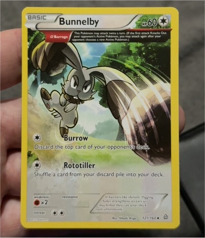2015 Pokémon XY Primal Clash #121 Bunnelby — front