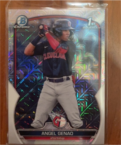 2023 Bowman Chrome #BCP-140 Angel Genao — front