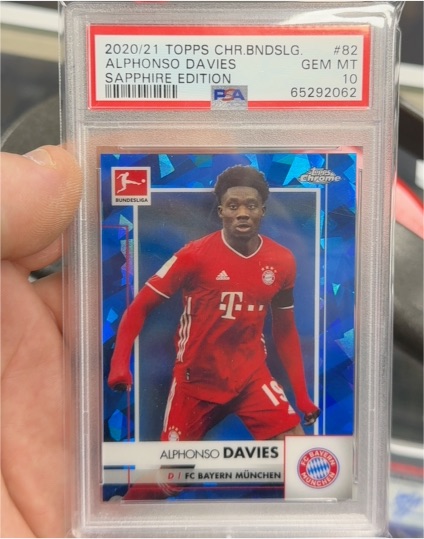 2020/21 Topps Chrome Bundesliga #82 Alphonso Davies — front