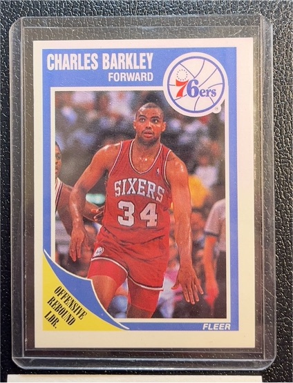 1989-90 Fleer #113 Charles Barkley Philadelphia 76ers — front