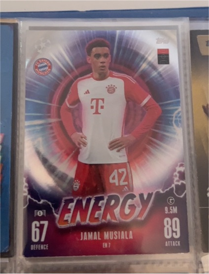 2023-24 Topps Match Attax UEFA Champions League Energy #EN7 Jamal Musiala — front