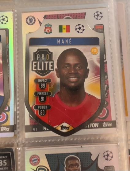 2021-22 Topps Match Attax Pro Elite Shield #SH6 Sadio Mané — front