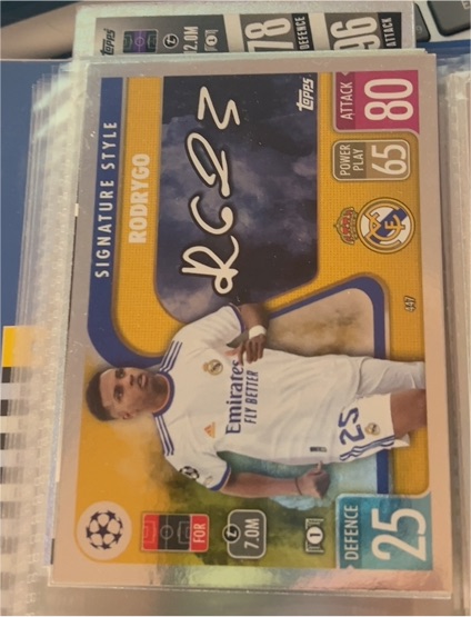 2021-22 Topps Match Attax UEFA #447 Rodrygo — front