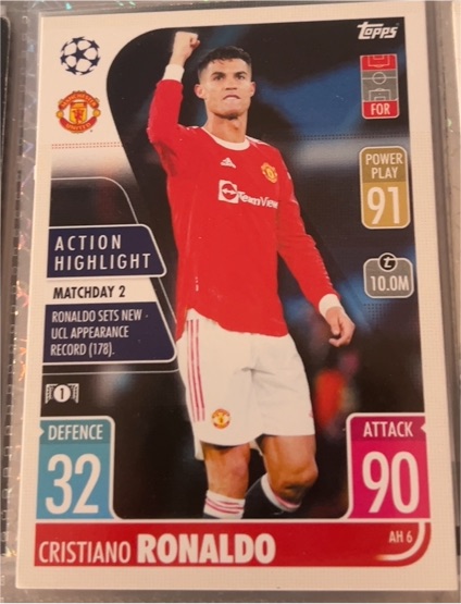 2021-22 Topps Match Attax #AH6 Cristiano Ronaldo — front