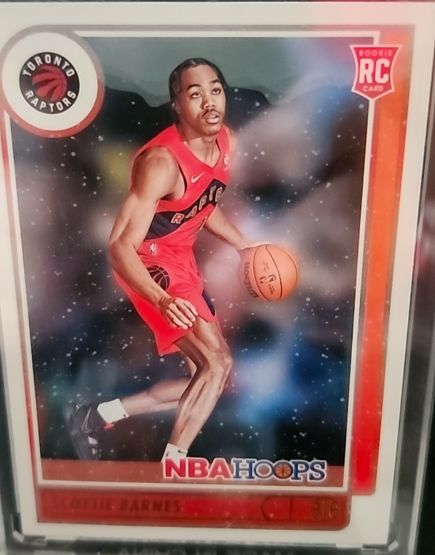 2021-22 Panini NBA Hoops #227 Scottie Barnes Rookie Card — front
