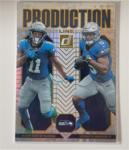 2025 Donruss Production Line #14 Jaxon Smith-Njigba/Kenneth Walker III — front