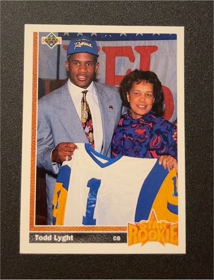 1991 Upper Deck #21 Todd Lyght Rookie Los Angeles Rams — front