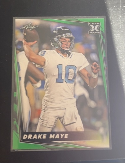 2024 Leaf Football #50 Drake Maye Rookie Card — front
