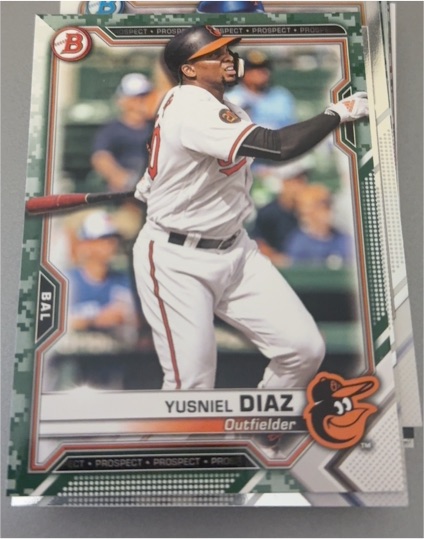2021 Bowman #BP-76 Yusniel Diaz — front