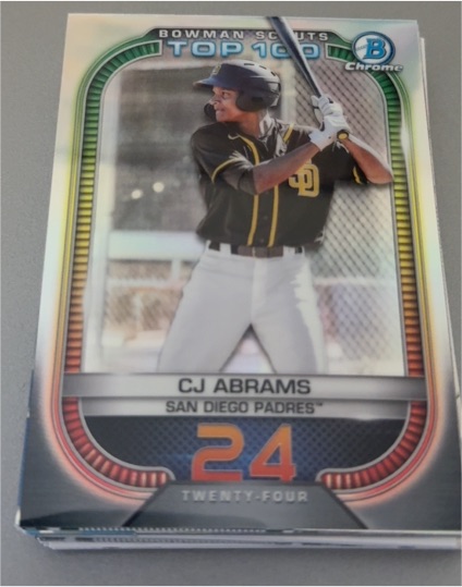 2021 Bowman Chrome Bowman Scouts Top 100 #BTP-24 CJ Abrams — front