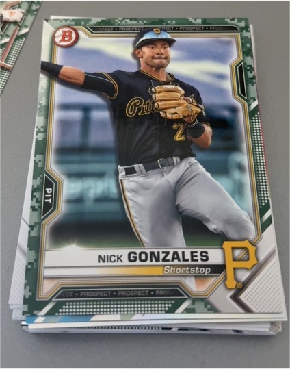2021 Bowman Prospects #BP-34 Nick Gonzales — front