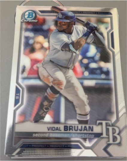 2021 Bowman Chrome Prospects #BCP-19 Vidal Brujan — front