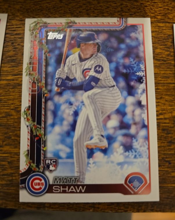 2025 Topps Holiday #H173 Matt Shaw — front