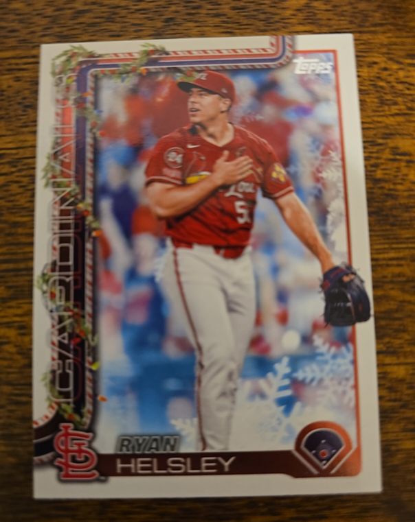 2025 Topps Holiday #H178 Ryan Helsley — front