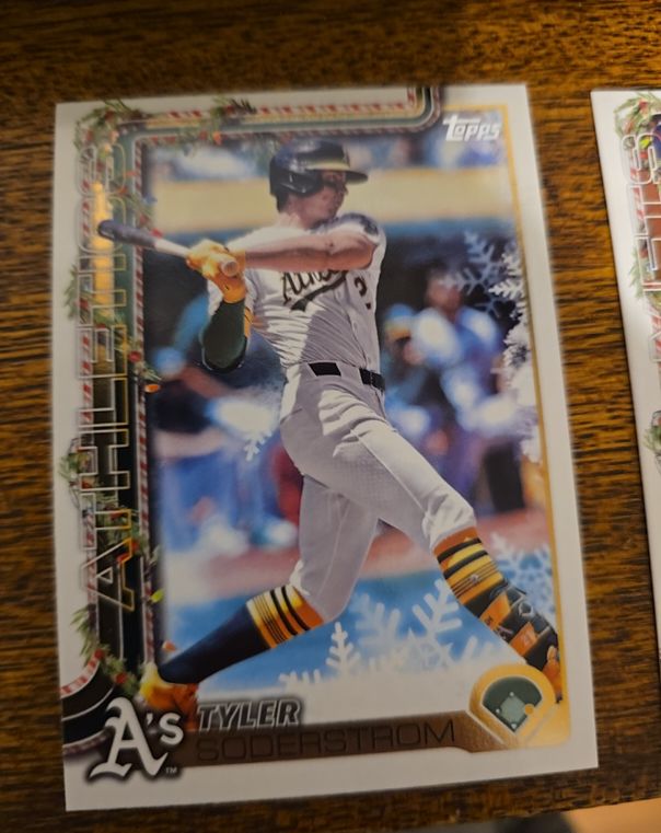 2025 Topps Holiday #H32 Tyler Soderstrom — front