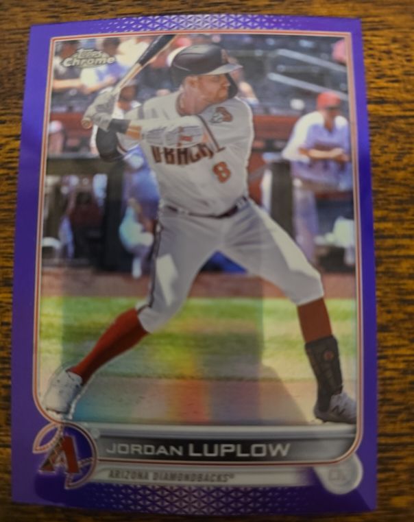 2022 Topps Chrome Update #USC26 Jordan Luplow Purple Refractor — front