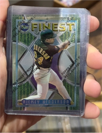 1995 Topps Finest #47 Rickey Henderson — front