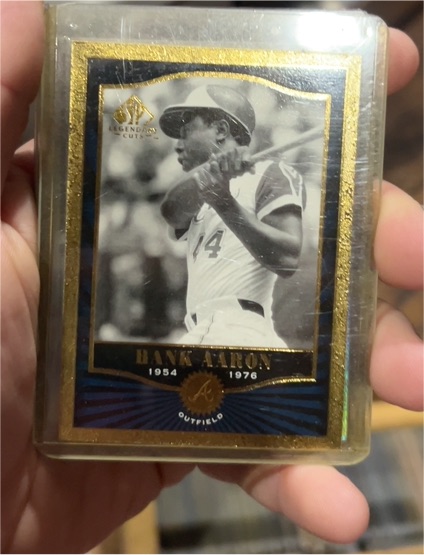 2001 SP Legendary Cuts #7 Hank Aaron — front