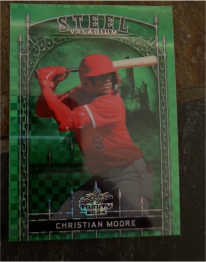 2024 Leaf Trinity Steel Valadium #Christian Moore — front