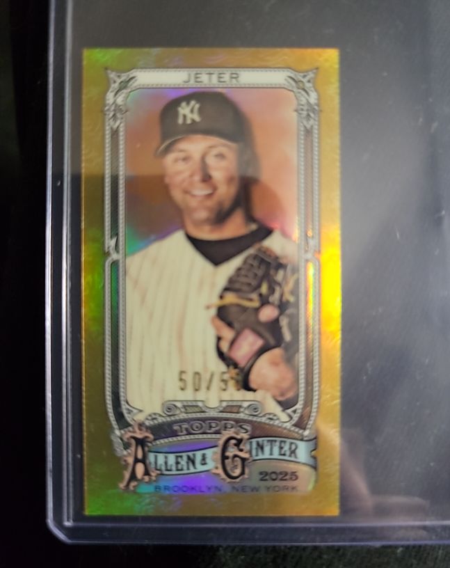 2025 Topps Allen & Ginter Mini Chrome #21 Derek Jeter — front