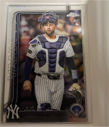 2025 Topps Chrome Update #US96 J.C. Escarra Rookie — front
