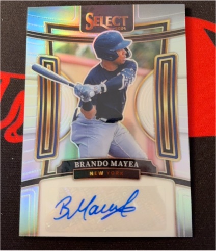 2024 Panini Select #SIG-BM Brando Mayea Silver Prizm Auto — front