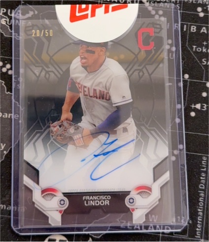 2019 Topps High Tek Autographs #HTA-FL Francisco Lindor — front