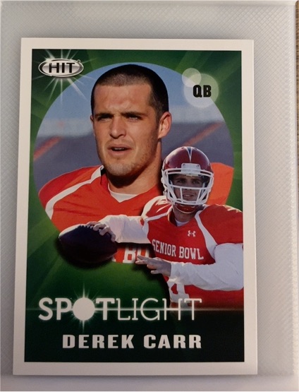 2014 Sage Hit #144 Derek Carr — front