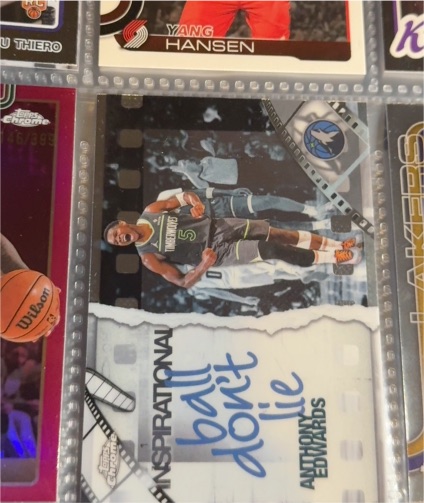 2025-26 Topps Chrome #IP-5 Anthony Edwards Inspirational Ball Don't Lie — front