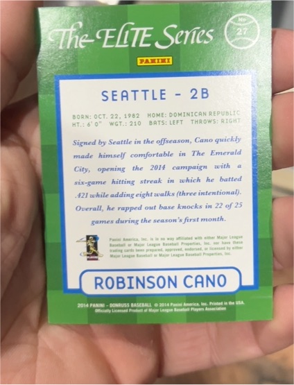 2014 Panini The Elite Series #27 Robinson Cano — front