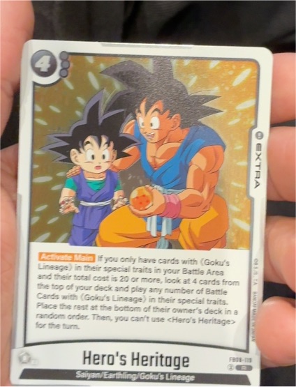 Dragon Ball Super Fusion World #FB08-119 Hero's Heritage — front