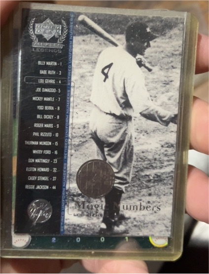 2000 Upper Deck Yankees Legends #53 Lou Gehrig — front
