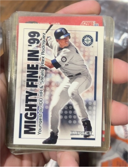 2000 Fleer Impact #39MF Alex Rodriguez Mighty Fine in '99 — front