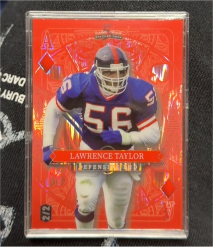 2024 Wildcard 5 Card Draw Stacked Deck Red Ten Of Diamonds Lawrence Taylor — front
