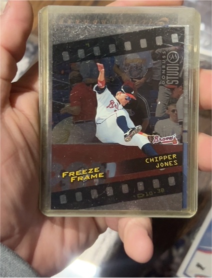 1998 Donruss Studio Freeze Frame #D10-18 Chipper Jones — front