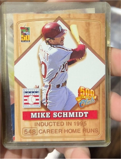 2001 Topps Post 500 Home Run Club #7 Mike Schmidt — front