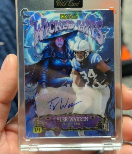 2025 Wild Card Wicked Hits #1/1 Tyler Warren — front