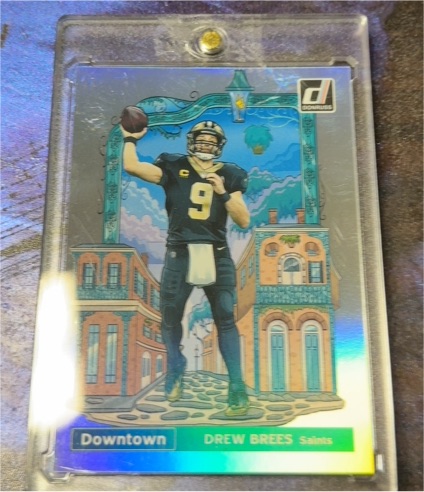 2021 Donruss #DT-21 Drew Brees Downtown — front