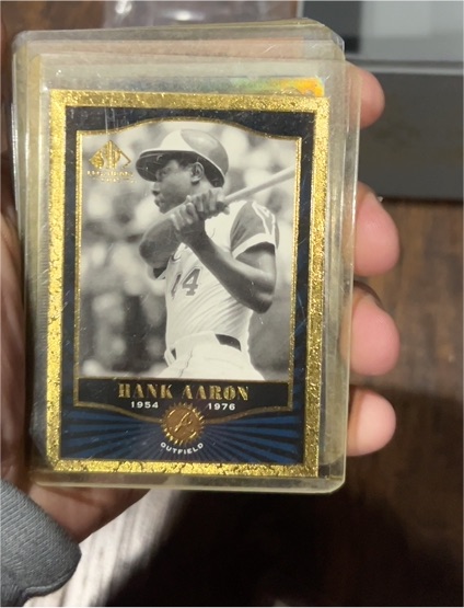 2001 SP Legendary Cuts #7 Hank Aaron — front
