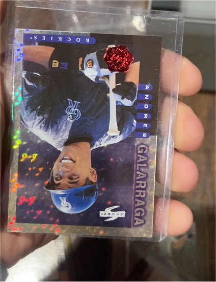 1996 Score #9 Andres Galarraga — front
