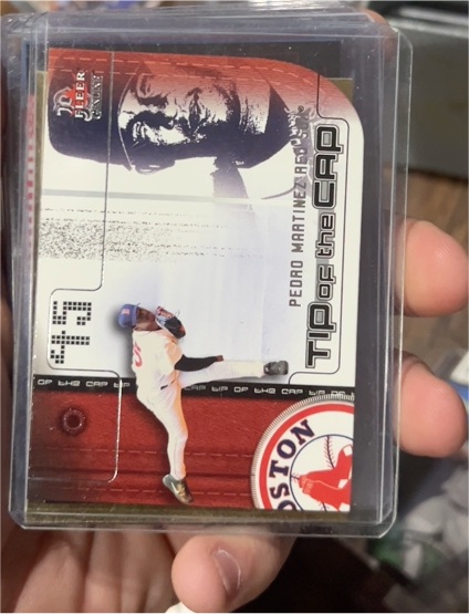 2002 Fleer Genuine #TC24 Pedro Martinez Tip of the Cap — front