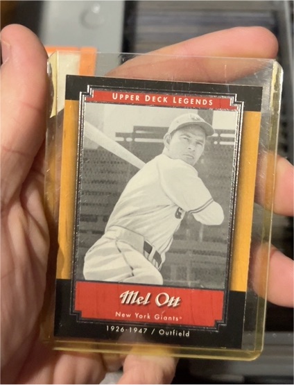 2001 Upper Deck Legends #70 Mel Ott — front