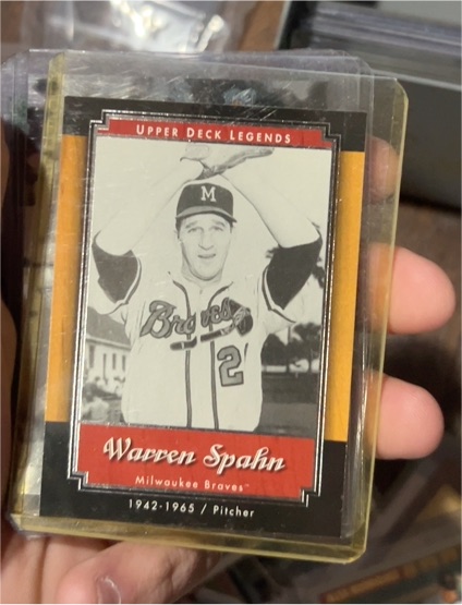 2001 Upper Deck Legends #48 Warren Spahn — front
