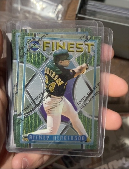 1995 Topps Finest #47 Rickey Henderson — front