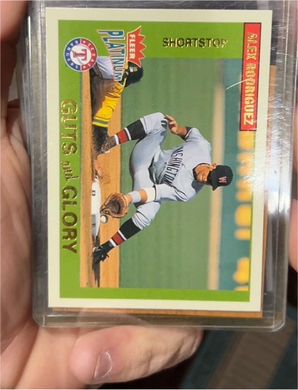 1992 Fleer Platinum Guts and Glory Alex Rodriguez — front