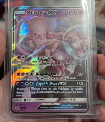 2019 Pokémon TCG Sun & Moon SM196 Mewtwo GX — front